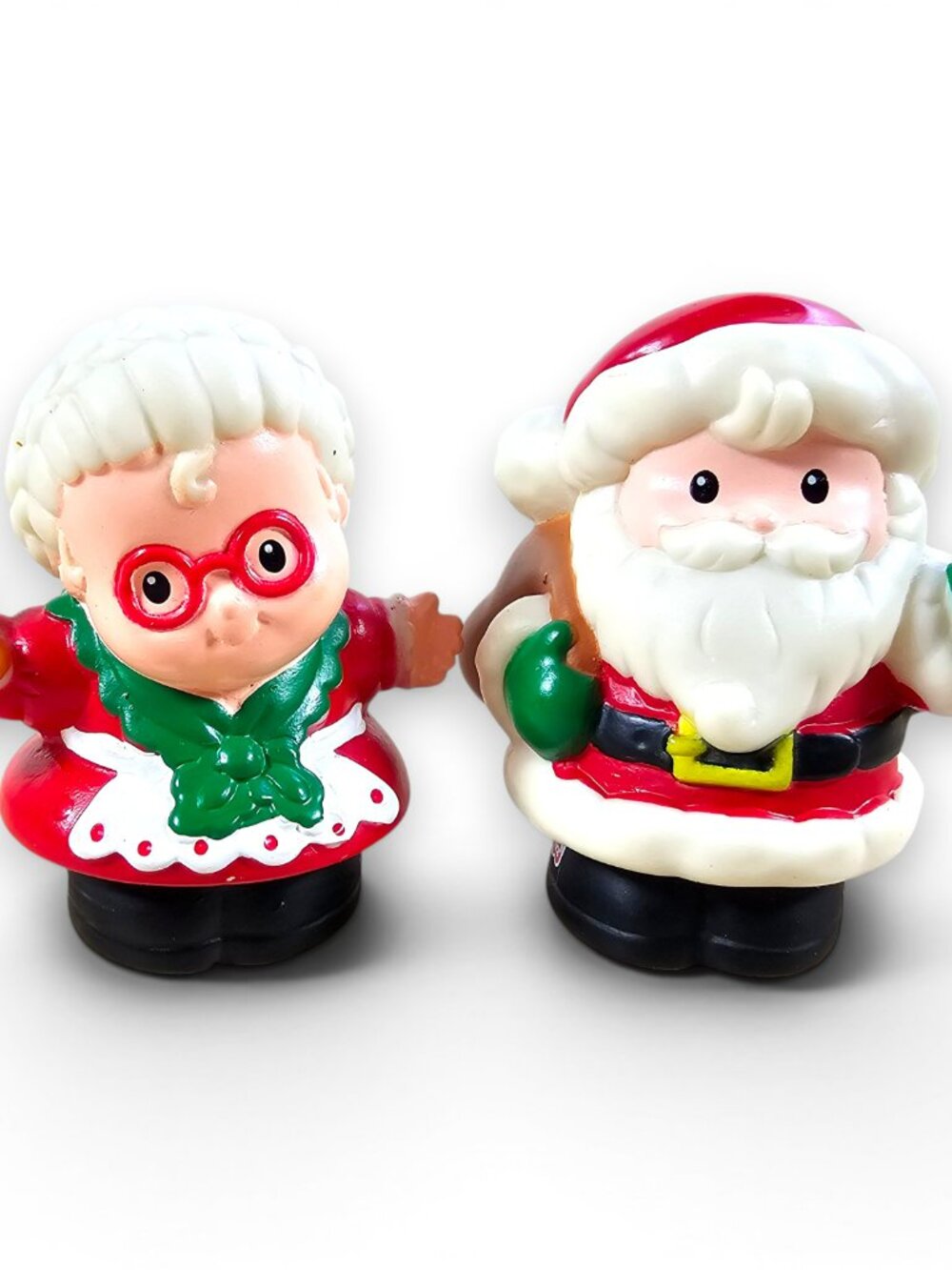 Fisher Price Little People Lot of 2 Mrs Claus and Santa Christmas Vintage 2001